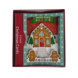 Holiday Style 6 Count Christmas Cards Envelopes Making Spirits‎ Bright